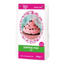 Topping crème licht roze mix 200g - glutenvrij